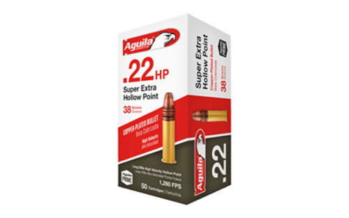 Ammunition Aguila Ammunition Rimfire 22LR AGUILA 22LR HV 38GR HP 50/2000 • Model: Rimfire